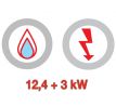 Sporák plynový 12,4 kW s el. rúrou 3 kW