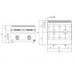 Sporák plynový, 2 horáky 10,5 kW