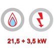 Sporák plynový 21,5 kW s el. rúrou 3,5 kW