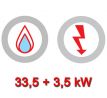 Sporák plynový 33,5 kW s el. rúrou 3,5 kW