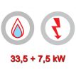 Sporák plynový 33,5 kW s el. rúrou 7,5 kW