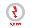 Sporák elektrický, 2 horáky 5,2 kW