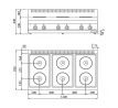 Sporák elektrický, 6 horákov 15,6 kW