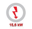 Sporák elektrický, 6 horákov 15,6 kW