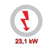 Sporák elektrický 15,6 kW s el. rúrou 7,5 kW