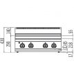 Indukčný sporáky 12,8 kW / 4 x horáky