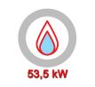 Sporák plynový s policou 53,5 kW, 6 horákov