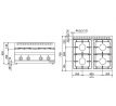 Sporák plynový 23 kW, 4 x horák