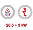 Sporák plynový 28,5 kW s el. rúrou 3 kW