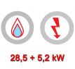 Sporák plynový 28,5 kW s plyn. rúrou 5,2 kW