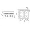 Sporák elektrický, 4 horáky 8,0 kW
