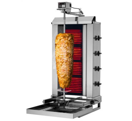 Gyros na 4 horáky, max 80 kg (pohyblivý), Kebab Gril elektrický