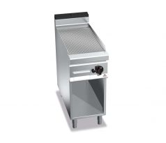 Plynová grilovacia platňa ryhovaná 10 kW na podstavbe