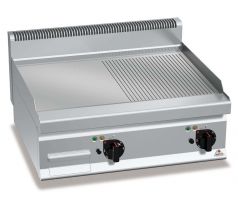 Plynová grilovacia platňa hladká / ryhovaná 13,8 kW