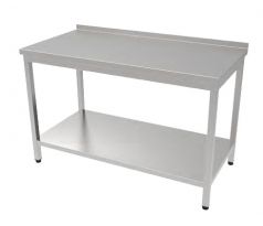 Pracovný stôl nerezový s policou SJ-02 šírka / hĺbka stola 700 mm dĺžka stola 800 mm