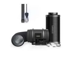 AC Infinity Air Filter Set AI+ PRO 200mm, Inline Duct Fan With AI+ Controller and Activated Charcoal Filter