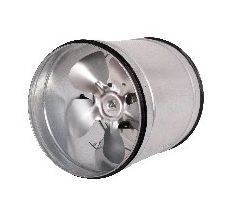 Kovový potrubný ventilátor s tesniacou gumou Ø 150 mm – VPI 150