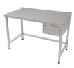 Nerezový pracovný stôl so zásuvkou – 800, 1900
