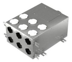 Kovový distribučný box, Ø 63 mm, 6 vývodov