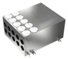 Kovový distribučný box, Ø 90 mm, 15 vývodov