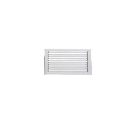 Plastová ventilačná mriežka biela s pevnou žalúziou 600x303 mm