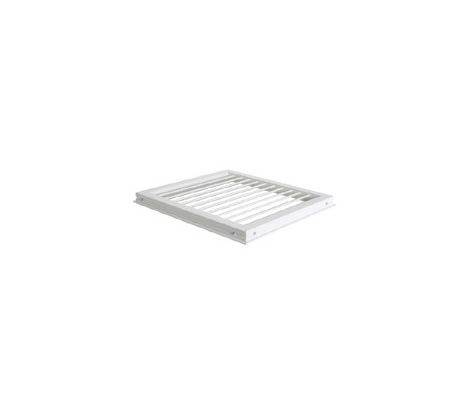 Plastová ventilačná mriežka sivá s pevnou žalúziou 912x362 mm