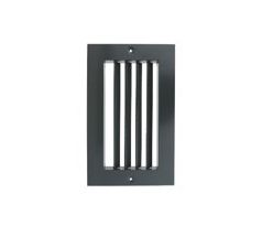 Vetracia mriežka kovová Dalap GMAS s nastaviteľnou žalúziou 350x350 mm, sivá