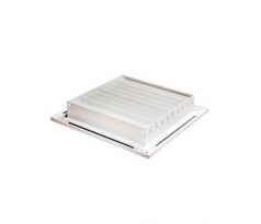 Vetracia mriežka z vysoko kvalitného extrudovaného hliníka 400x100 mm, biela
