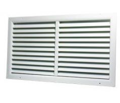 Vetracia mriežka z extrudovaného hliníka s výstuhou 500x200 mm, biela