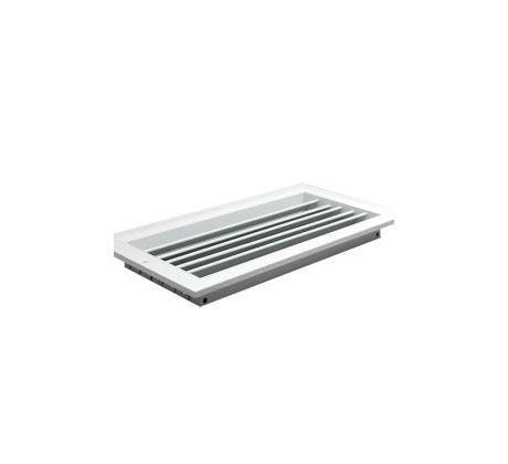 Vetracia mriežka z extrudovaného hliníka s výstuhou 500x500 mm, biela