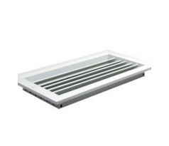 Vetracia mriežka z extrudovaného hliníka s výstuhou 600x200 mm, biela