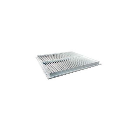 Vetracia mriežka z extrudovaného hliníka s výstuhou 600x350 mm, biela