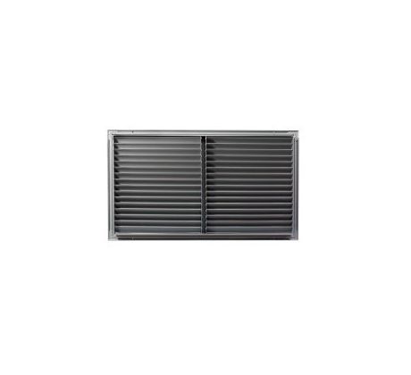 Ventilačná mriežka z extrudovaného hliníka s výstuhou 500x150 mm, sivá
