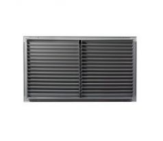 Ventilačná mriežka z extrudovaného hliníka s výstuhou 500x300 mm, sivá