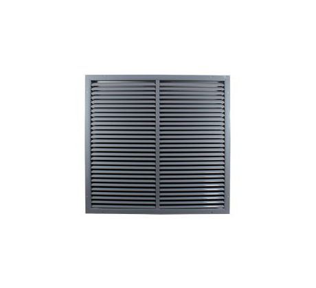 Ventilačná mriežka z extrudovaného hliníka s výstuhou 600x600 mm, sivá
