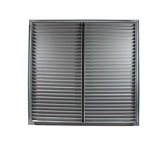 Ventilačná mriežka z extrudovaného hliníka s výstuhou 900x600 mm, sivá