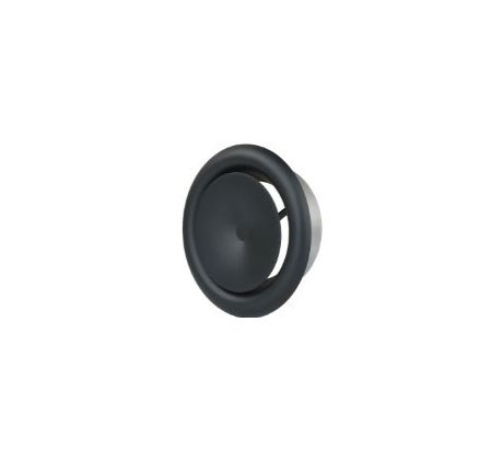 Kovový anemostat prívodný Dalap TVMD P, Ø 125 mm, čierna