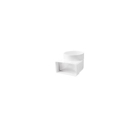 Plastová redukcia 90° z okrúhleho na hranaté potrubie Ø 125 mm / 204x60 mm