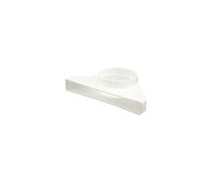 Plastová redukcia 90° z okrúhleho na hranaté potrubie Ø 150 mm / 204x60 mm