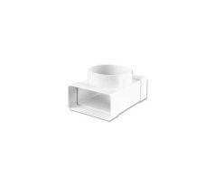 Plastová odbočka "T" pre kruhové a hranaté potrubie Ø 125 mm/204x60 mm