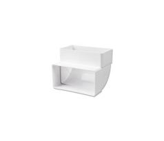 Plastové koleno hranaté vertikálne 90°, 220x90 mm