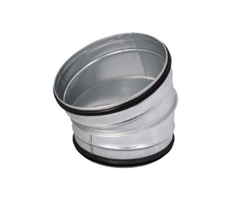 Kovové koleno okrúhle 30° s tesniacou gumou Ø 100 mm