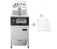 Tlaková fritéza elektrická - 24 l - 13,5 kW - digitálne ovládanie - so systémom filtrácie oleja – EHFDJ491