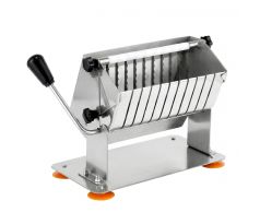 Krájač na klobásy (currywurst) - 330x189x285 mm - Ručný - s 10 nožmi - Šírka rezu: 20 mm - Dĺžka do: 170 mm – CWSH100