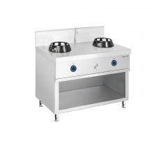 Plynový wok sporák - 28 kW - 2 horáky - vrátane 1 vodovodného kohútika – GWHN1078