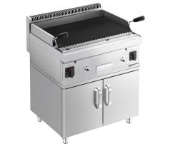 Lávový plynový gril MARIO 600 - 10,6 kW - 0,6 x 0,6 m - nehrdzavejúca oceľ - vrátane spodnej skrinky s 2 dverami – GLGK66-E#UBK66-E