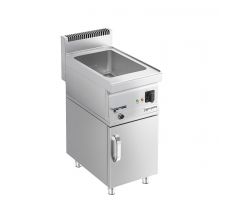 Elektrická ohrevná vaňa Bain Marie - 1,2 kW - 1x GN 1/1 alebo 2x GN 1/2 - s vypúšťacím kohútikom - so spodnou skriňou s 1 dverami – BMK400-E#UBK400-E