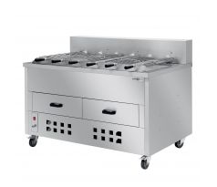 Gril na drevené uhlie/gril na kurčatá - 1400 mm - s 6 špízmi – HKGRE6