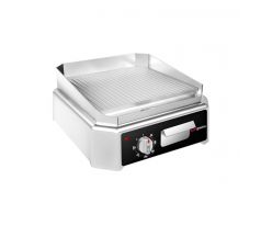 Elektrická grilovacia doska - 2,5 kW - Drážkovaná – EBPE400GR