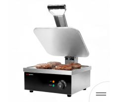 Kontaktný gril / hamburger gril - 2,2 kW - drážkovaný hore aj dole - Grilovacia plocha: 350x330 mm – KGJ12